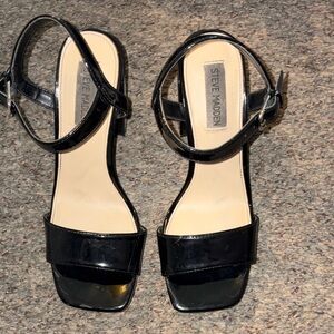Steve Madden Black Strappy Heels